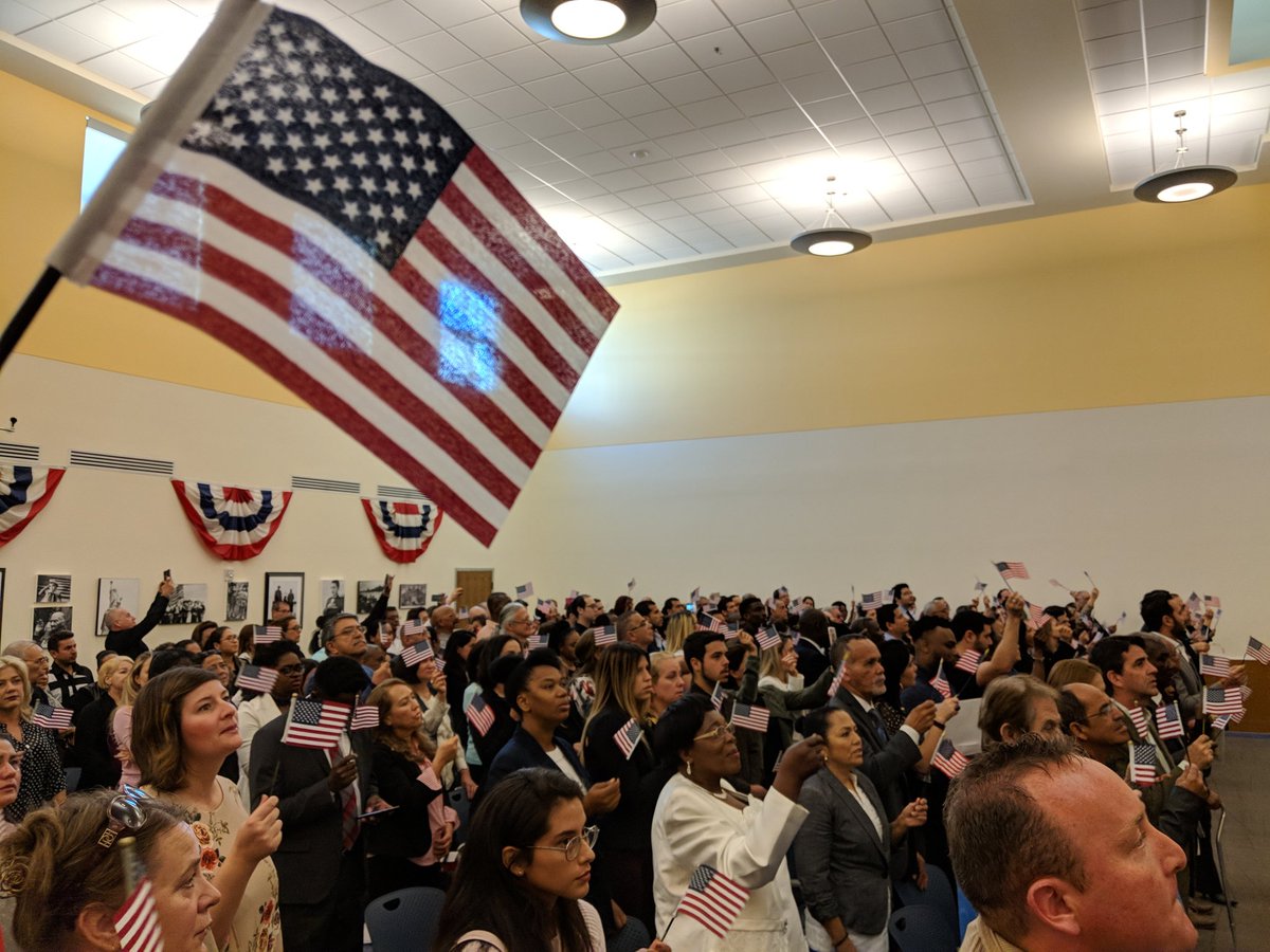 USCGSoutheast's tweet photo. An honor to attend today's @USCIS #newUSCitizen ceremony with our @DHSgov and @southcomwatch partners where we welcomed 130 new U.S. citizens. https://t.co/P51wcYG7Yr