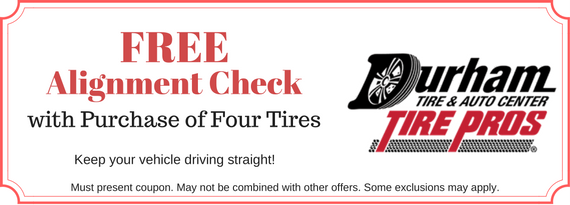 DurhamTirePros's tweet image. Keep your vehicle driving straight with a free alignment check with the purchase of four tires! 
See store for details.  #DurhamTirePros #Durham #AlignmentCheck #Tires