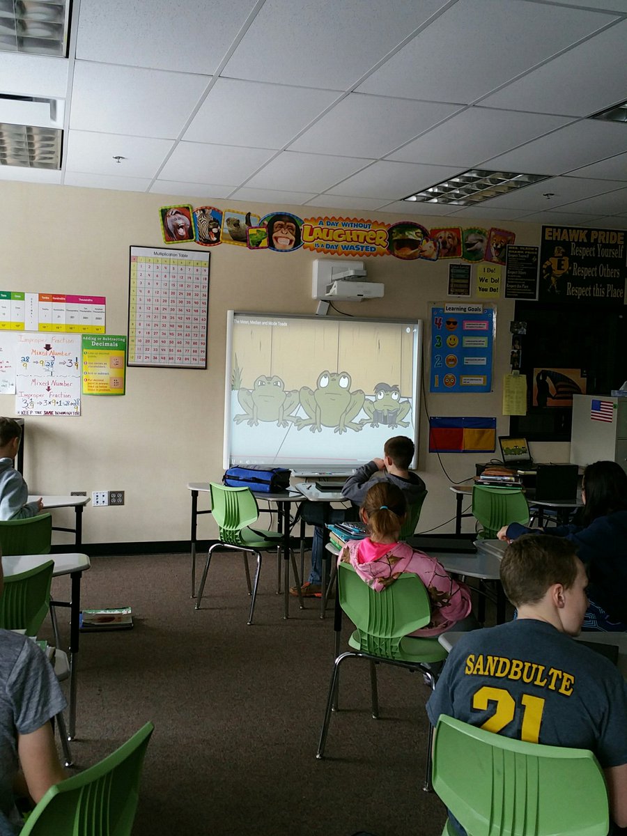 kolsonmath's tweet photo. Mean, Median, and Mode Toads, ohhhh yeah, singing to review for IA Assessments next week #ehawkpride https://t.co/Dj8cQvbjDe