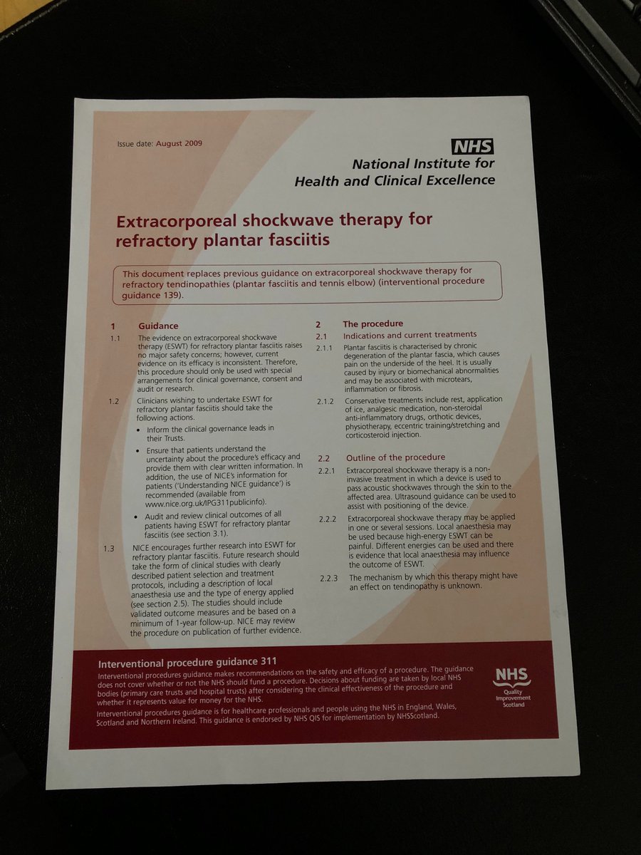 OsteoAnswers's tweet photo. #shockwavetherapy studies with #Nice guidelines,seemingly most  manufacturers are quoting these facts on there respective web sites. Remember all studies with Nice interventional guidance, the EMS Swiss Dolorclast was used thereto.#evidence #rswt #ESWT https://t.co/zYGr8CebjY