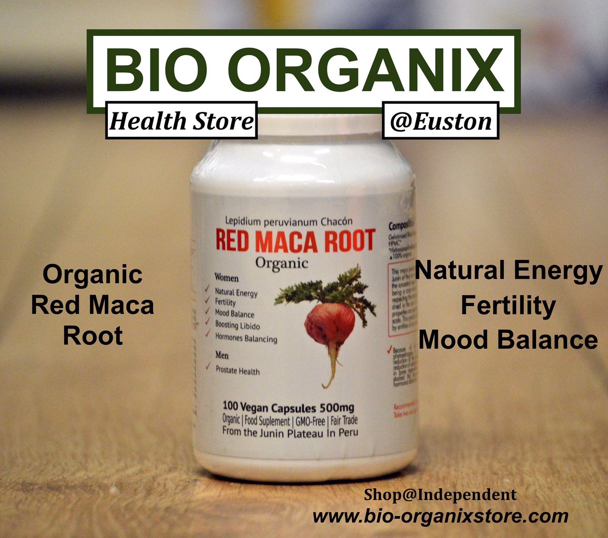 BioOrganix's tweet photo. #redmaca #macaroot #energy #fertility #moodbalance #libido #hormones #prostatehealth #vegan #vegeterian foodsupplement #health #healthy #wellness #lifestyle #healthstore #healthshop #healthylife #healthylifestyle #london #euston #kingscross #regentspark #camden https://t.co/1aLuJIyDtW