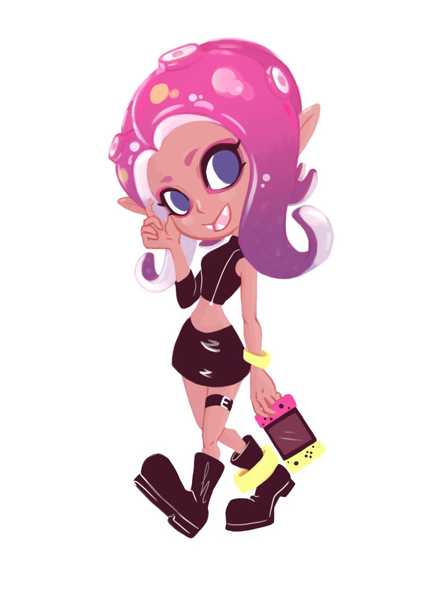 Arei 💫's tweet - "Agent 8 🦑🧡 #Splatoon2 #OctoExpansion # ... - 848 x 1200 jpeg 57kB