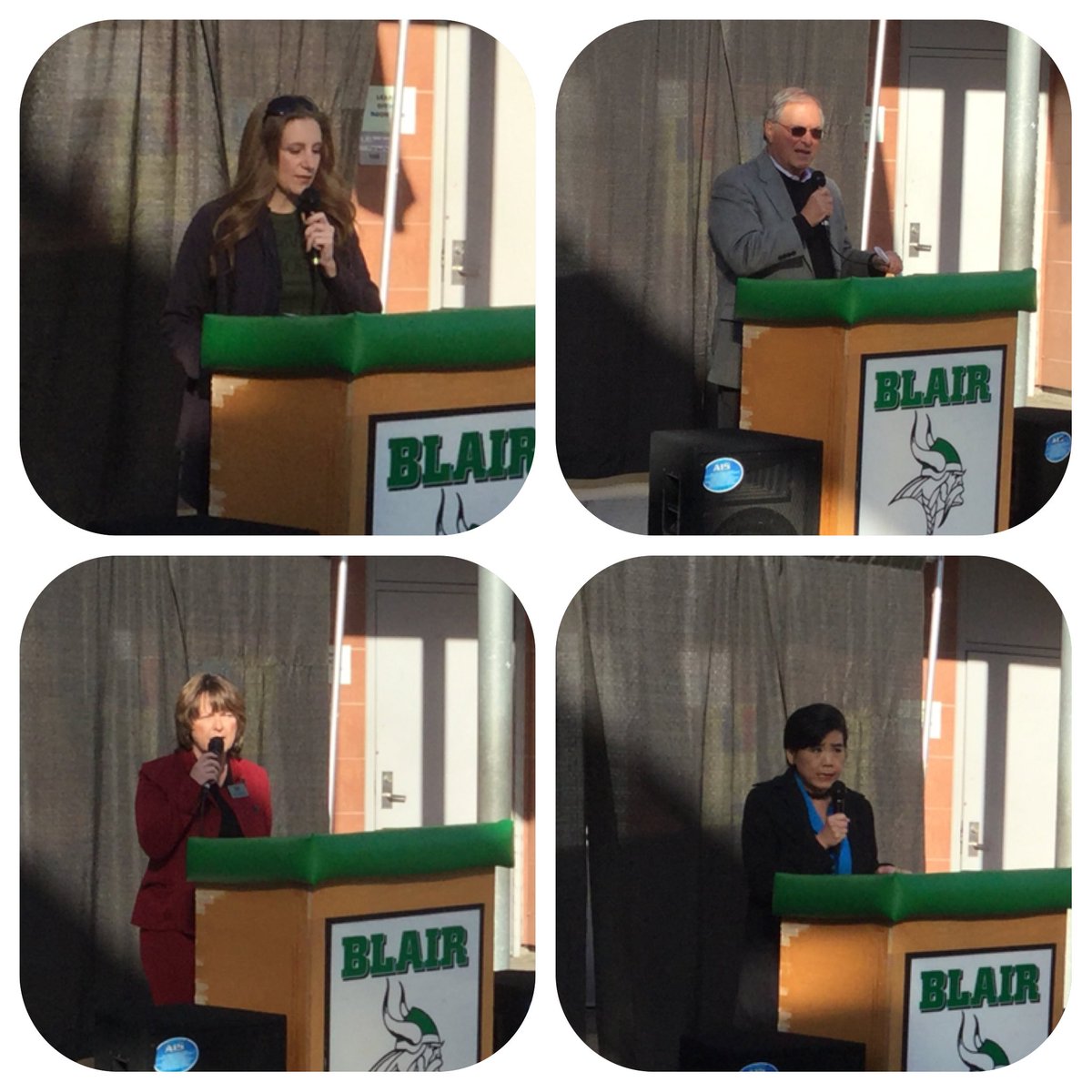 PPDChiefSanchez's tweet photo. Federal, local elected, PTA, and Blair 
School Staff speak at “Arms Around Our Children,” to stop violence and keep guns out of our schools 
@PasadenaUnified 
#GiveUsTomorrow https://t.co/rxU9DPplsH