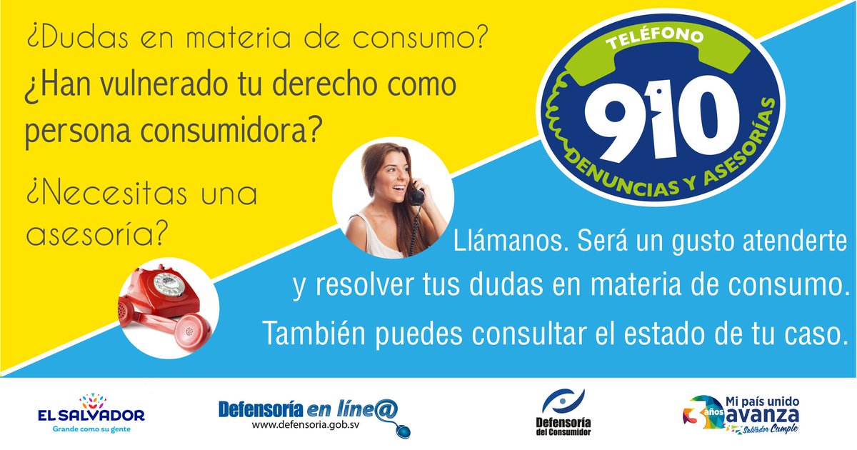 Defensoria_910's tweet photo. Si necesitas asesoría o dar aviso a la #DefensoríadelConsumidor porque algún proveedor violentó tus derechos, llámanos al #Telefono910 https://t.co/xph0wG1tzI