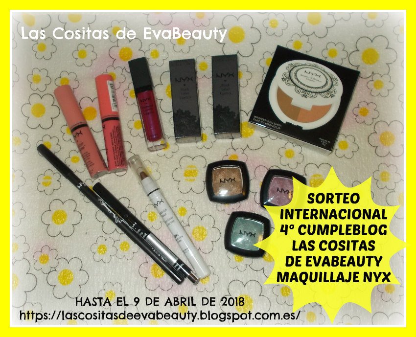 evaortsbujaldon's tweet photo. #Sorteo Internacional 4ª Cumpleblog #maquillaje @nyxcosmetics_es #lascositasdeevabeauty #giveaways #nyx #blogger #blog #beautybloggers #beautyblog #bloggerespaña #bloggerbelleza #beautyaddict #sorteoblog #sorteobloggers #influencers #makeup https://t.co/5Iq86NoqXZ https://t.co/kJt7bQtBsr