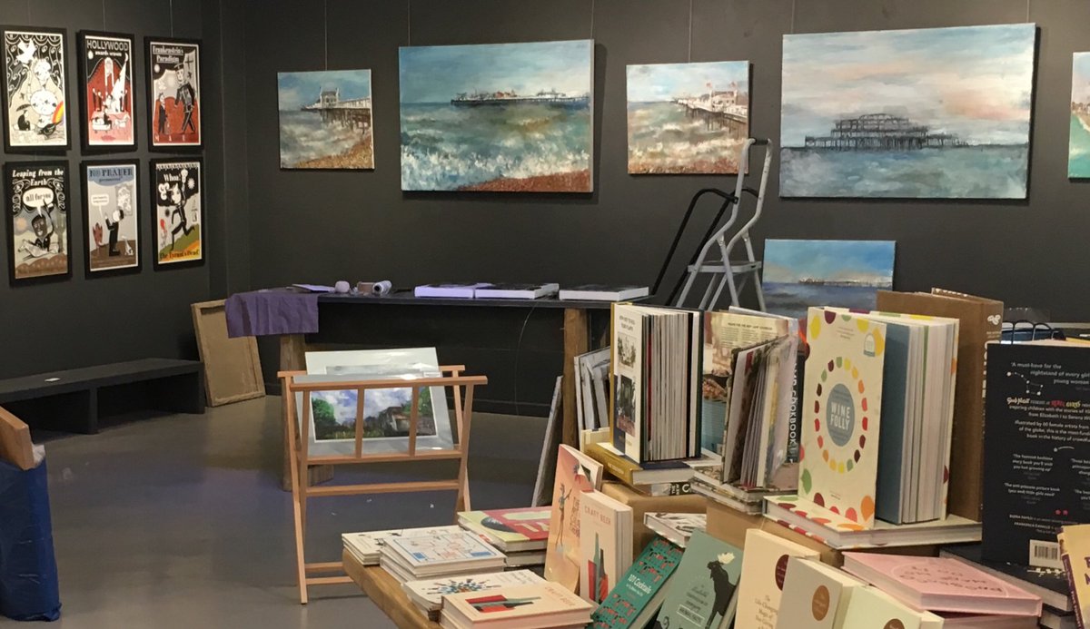 KemptownArts's tweet photo. Setting up a new show at Laughing Dog gallery #Brighton. We’re delighted they are joining the Kemptown Arts Trail in May #aoh @artistshouses https://t.co/lMgZKnBeZE