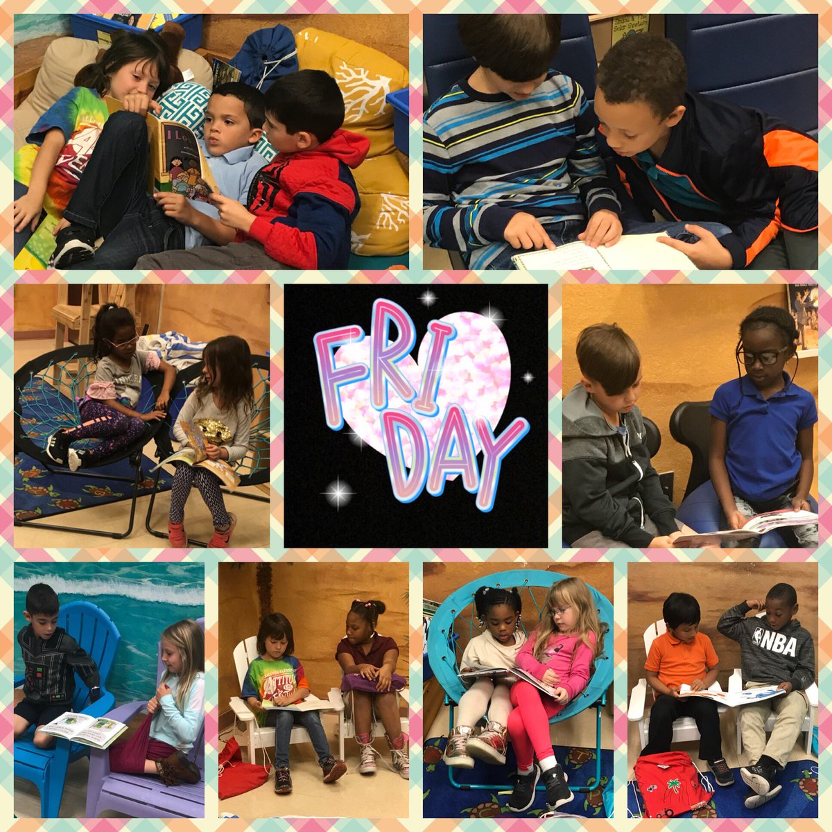 AllamandaES's tweet photo. Mrs. Robins’ firsties enjoy some #ReadingRoom #Friday #fun! #books #reading #startingtheweekendright! 📚📖🚀🐝 https://t.co/2eyVMqKu0w