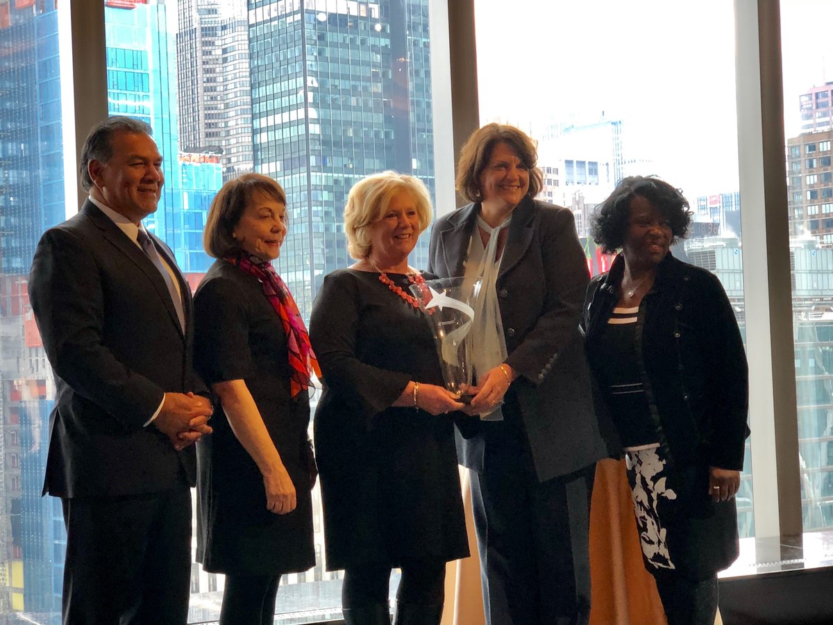 ORIresults's tweet photo. Congratulations to ORI’s CEO & Co-founder Kathy Benson, co-winner of 2018 @WPEONYDC President’s Award! Recognized for “extraordinarily effective & amazing collaboration” in support of transformational pilot program WPEO Sage Advice #WPEOCHANGES #WPEODC https://t.co/8x7AGqbzKM