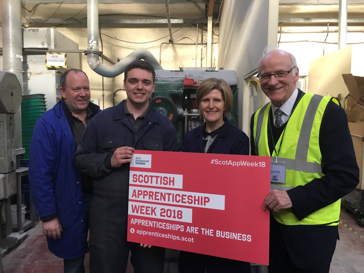 rumbolproducts's tweet photo. Enjoying a visit from our constituency MSP @GilPaterson to highlight #ScotAppWeek2018. Thomas, our Graduate Level Apprentice Engineer, has been with us for 6 months already and we’re seeing the benefit of having his learning embedded in our company. https://t.co/ci7Ua9Jiun