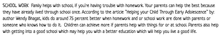 HudakELA's tweet photo. Wisdom from a student essay.  Parents make a BIG difference!  (Someday they will thank you for pushing them and helping them!) @FPSchools https://t.co/pIbMcnlVTl