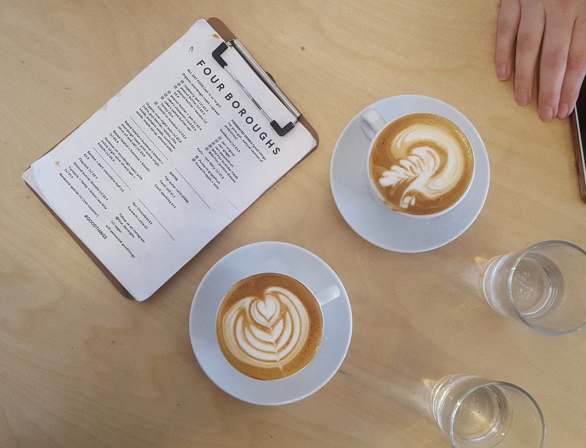 Much needed coffee at Four Boroughs, an awesome coffee shop in #CrystalPalace