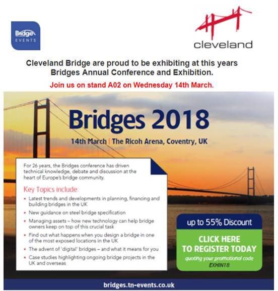 CleveBridgeUK's tweet photo. Are you heading to @bdebridgeweb #BridgeConference2018 next week? Come and see us on stand A02! https://t.co/ccBg4fa0Xb
