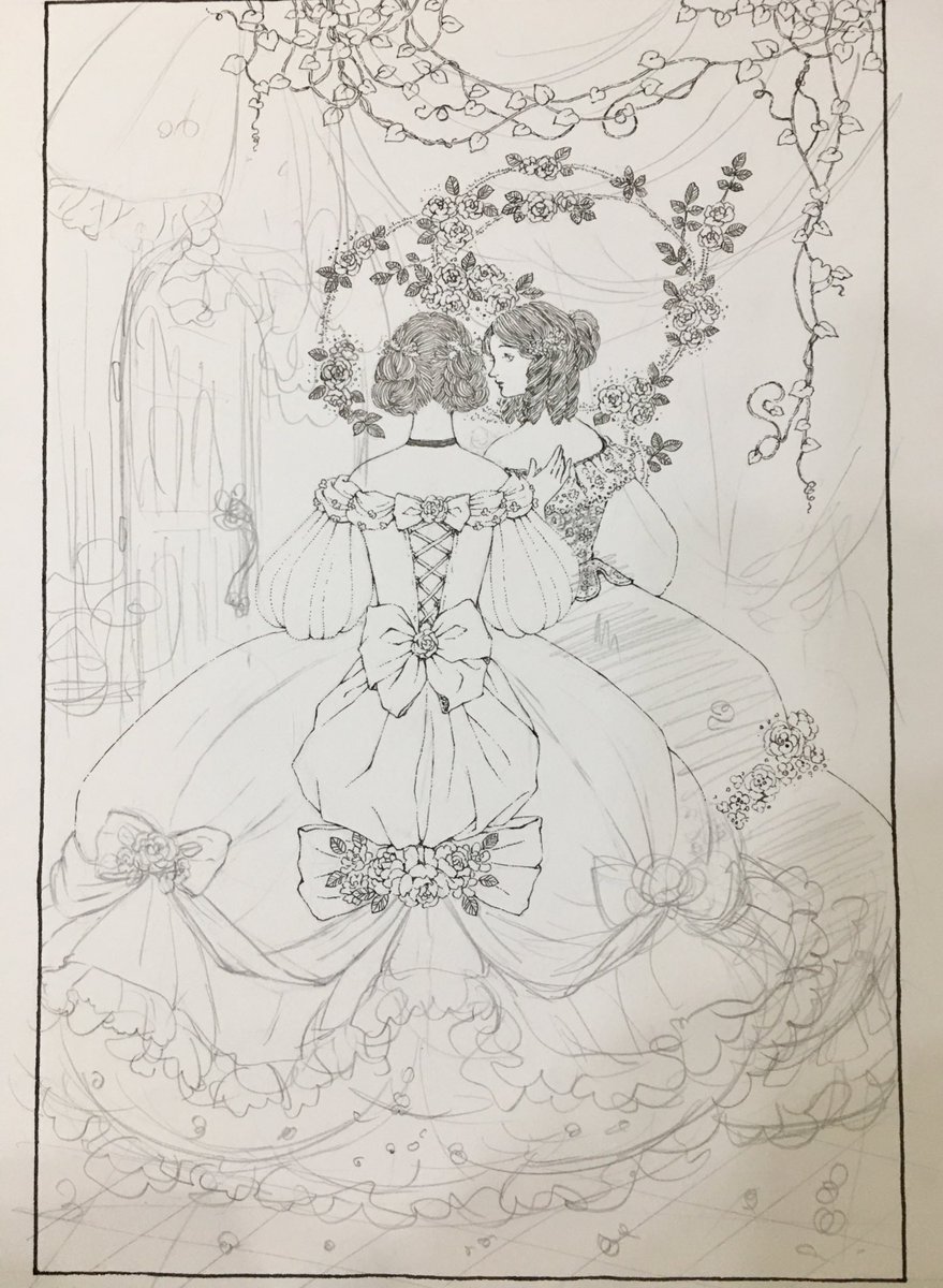 これも展示に出したい…明後日額装するので明日がんばる…!おやすみなさい 