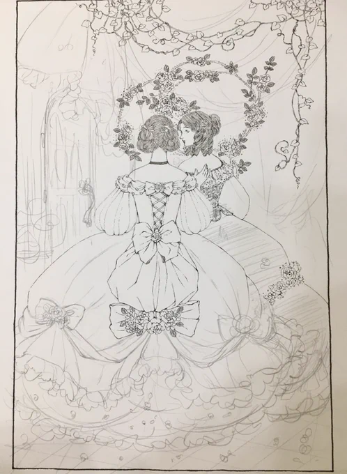 これも展示に出したい…明後日額装するので明日がんばる…!おやすみなさい 