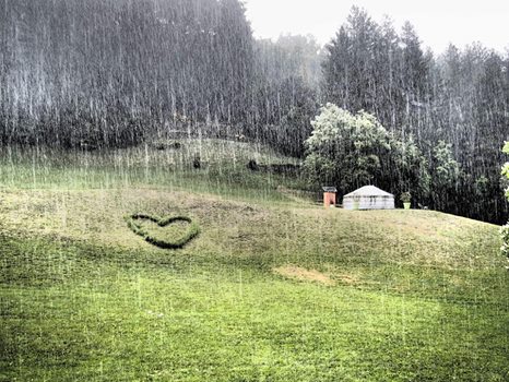 DuPestrin's tweet photo. La #yourte sous la #pluie. La nature est #heureuse #Ardeche #emerveillesparlardeche #otasv #meyras https://t.co/UUCuNpPd4j
