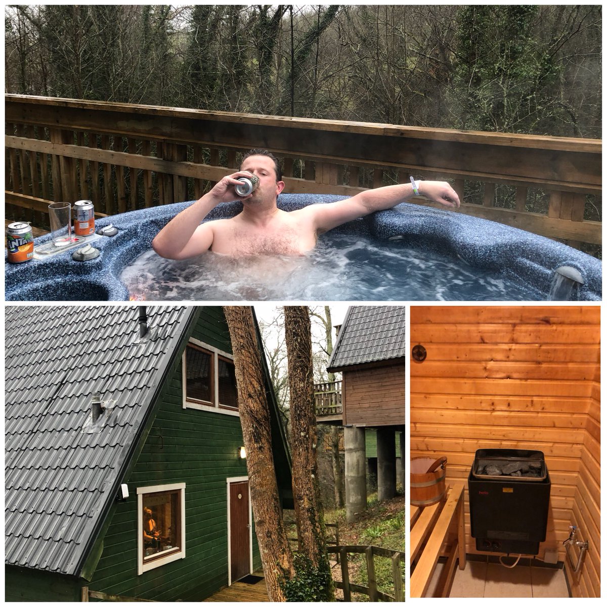 Weekend away...thank you #cans #ForestRetreat #HotTub