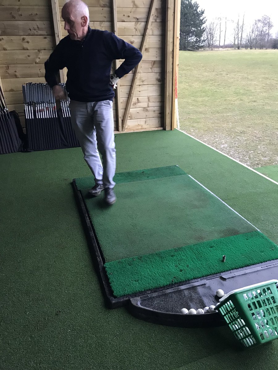 R1Ridsdale's tweet photo. Last up today @WragBarn at the Fitting Hub with @TitleistEurope with @TimBakerGolf is our very own Chrissy Ball picker upper so he is making sure he hits it tight π―π―β³οΈπ @WragBarnProShop #wecustom https://t.co/WjfZx7SdpP
