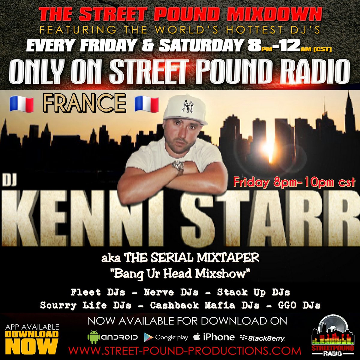 streetpoundrad1's tweet photo. #tonight @djkennistarr #streetpoundradio #streetpoundmixdown @streetpoundrad1 #fleetdjs #nervedjs #stackupdjs #scurrylifedjs #paris #france #worldwideradio #globalradio #dj #streetpound #radio #app #mixshow #hiphop #rap #trap #rnb #internetradio #digitalradio #internationalradio https://t.co/FbTnx3BdKO