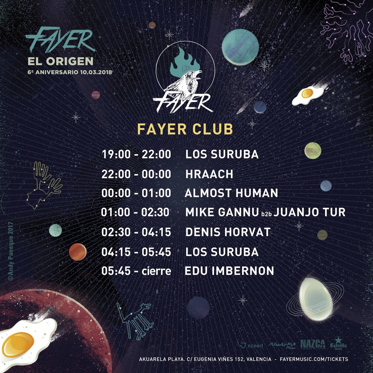 los_suruba's tweet photo. Horarios de mañana en el Showcase de @nazcarecords en Fayer con @Hraach_deep @almostmuzic #mikegannu b2b #juanjotur @denishorvat y @EduImbernon https://t.co/GSjOcn0BmA