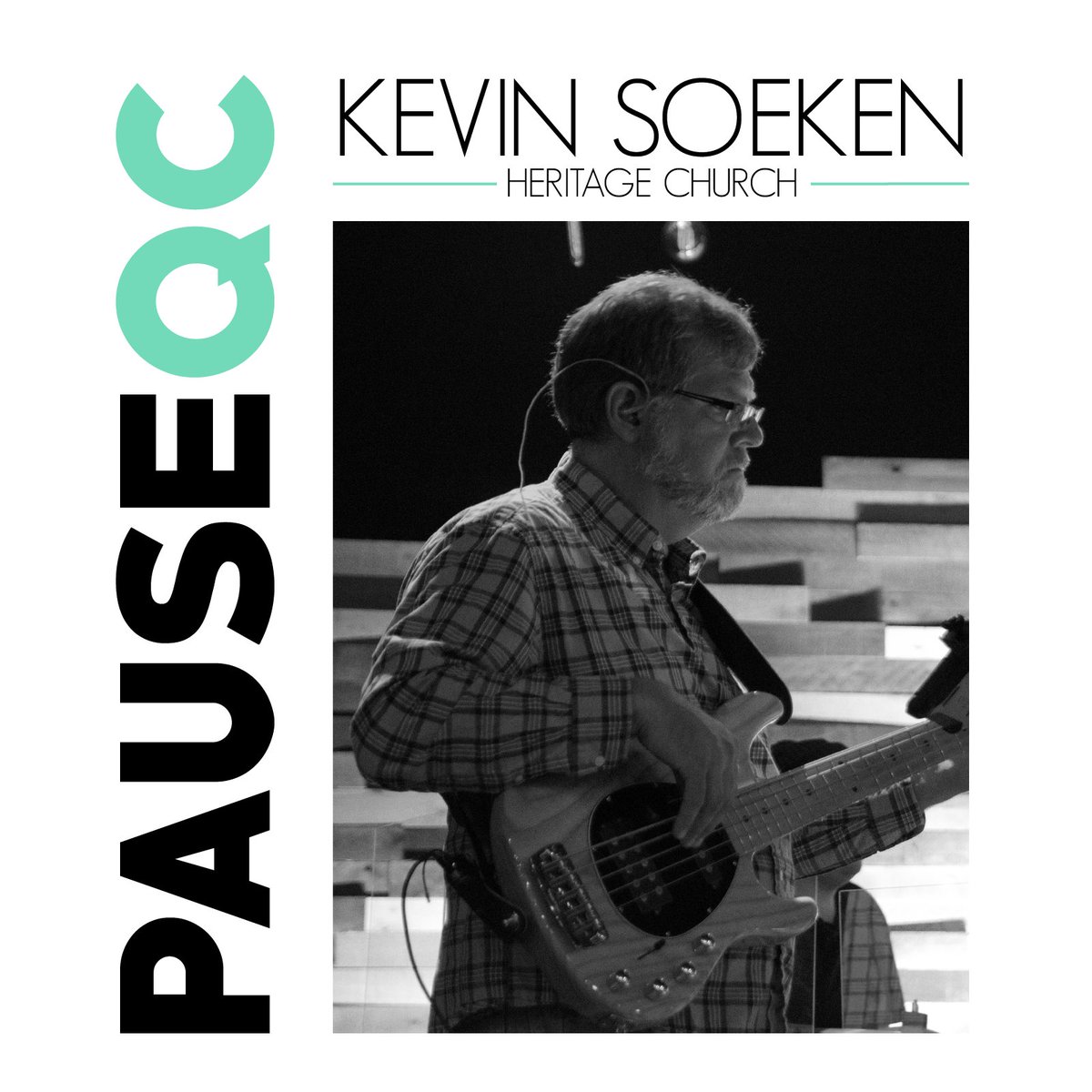Kickin it on bass TONIGHT is Kevin Soeken. Kevin plays with <a href="/heritageqc/">Heritage Church</a> and is stoked to play with y’all tonight. 7 pm // doors open at 6:50 #jointhepause