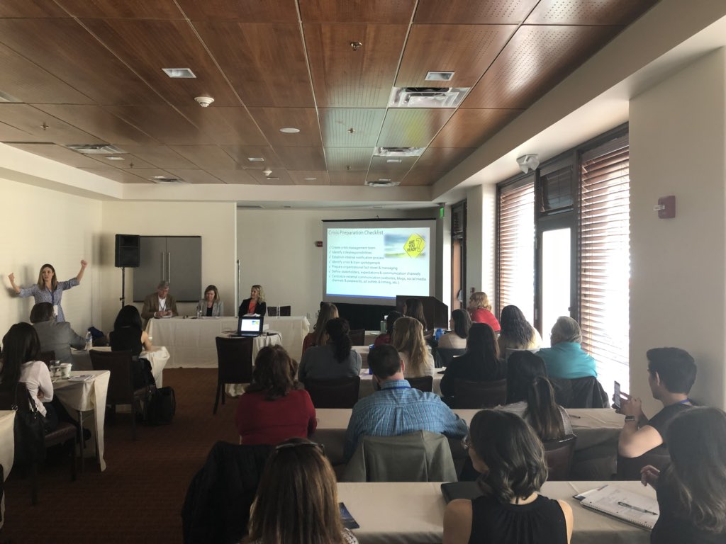 DekeJonesPR's tweet photo. Coming together in crisis is crucial to managing an event - @PRSASW panel on Bridging the Gap Between PR and Crisis Management #prsabluesky https://t.co/EsugnaxNep