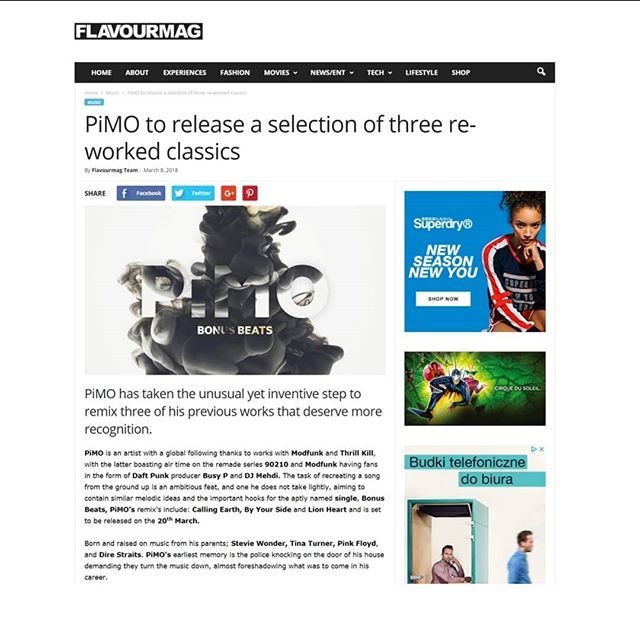 pimomusic's tweet photo. I've been featured on @flavourmag - an online blog featuring music, fashion, travel and lifestyle news from the entertainment industry! #pimo #pimomusic #march20 #bonusbeats #single #flavourmag #feature #blog #entertainmentnews #music #fashion #travel #… https://t.co/eAOfsKhqey https://t.co/OoqwsgsVmX