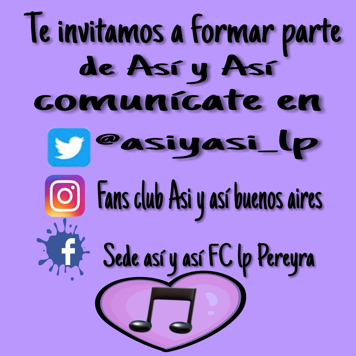 asiyasi_lp's tweet photo. Sumate te esperamos @LucianoPereyra @LujanProd  @UMArgentina  @vero17mp  @Jesica94357401  @ClaudiaRossie6 https://t.co/zkwUKB1R0C