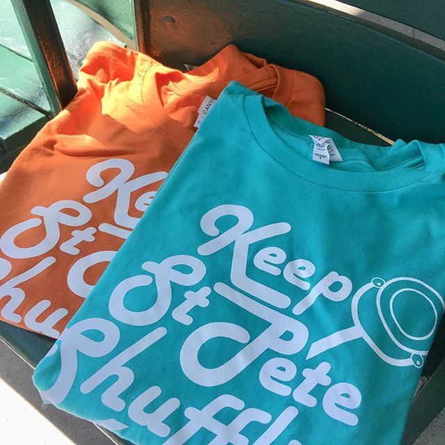 New spring colors! Our KSPS in orange and teal, as well as a restock of our signature St. Pete green shirts and tanks. #stpeteshuffle #keepstpeteshufflin ift.tt/2FBnRD0