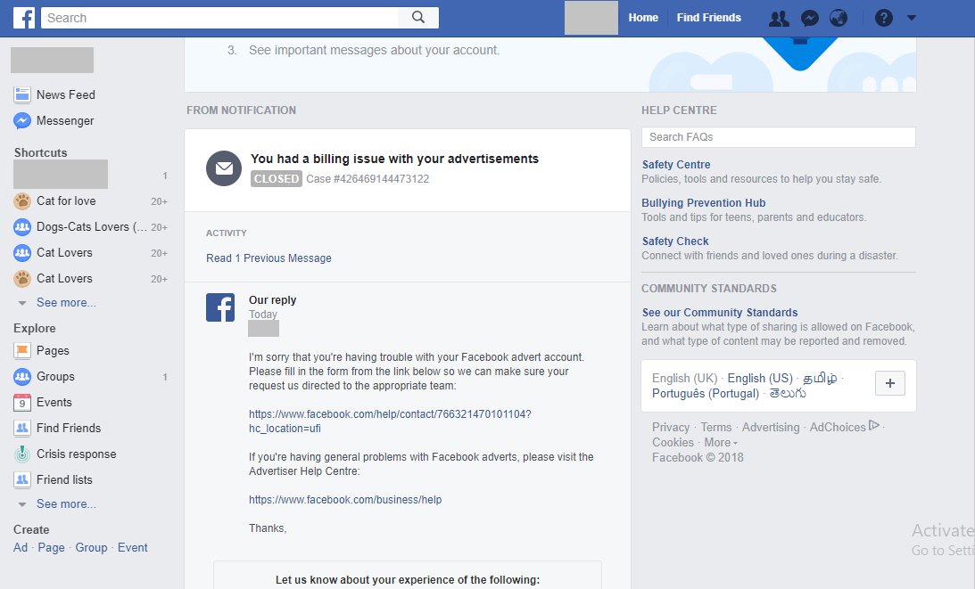 kumarsprem123's tweet photo. I have tired in contacting you guys @facebook @FacebookAds. My ad account has been disabled, I have added amount to my account, I need that amount be get refunded. I have appealed so many times, no reply so far. I have been redirected to various forms. #cheatingfb #fbprivacy https://t.co/aG6k91lTo3