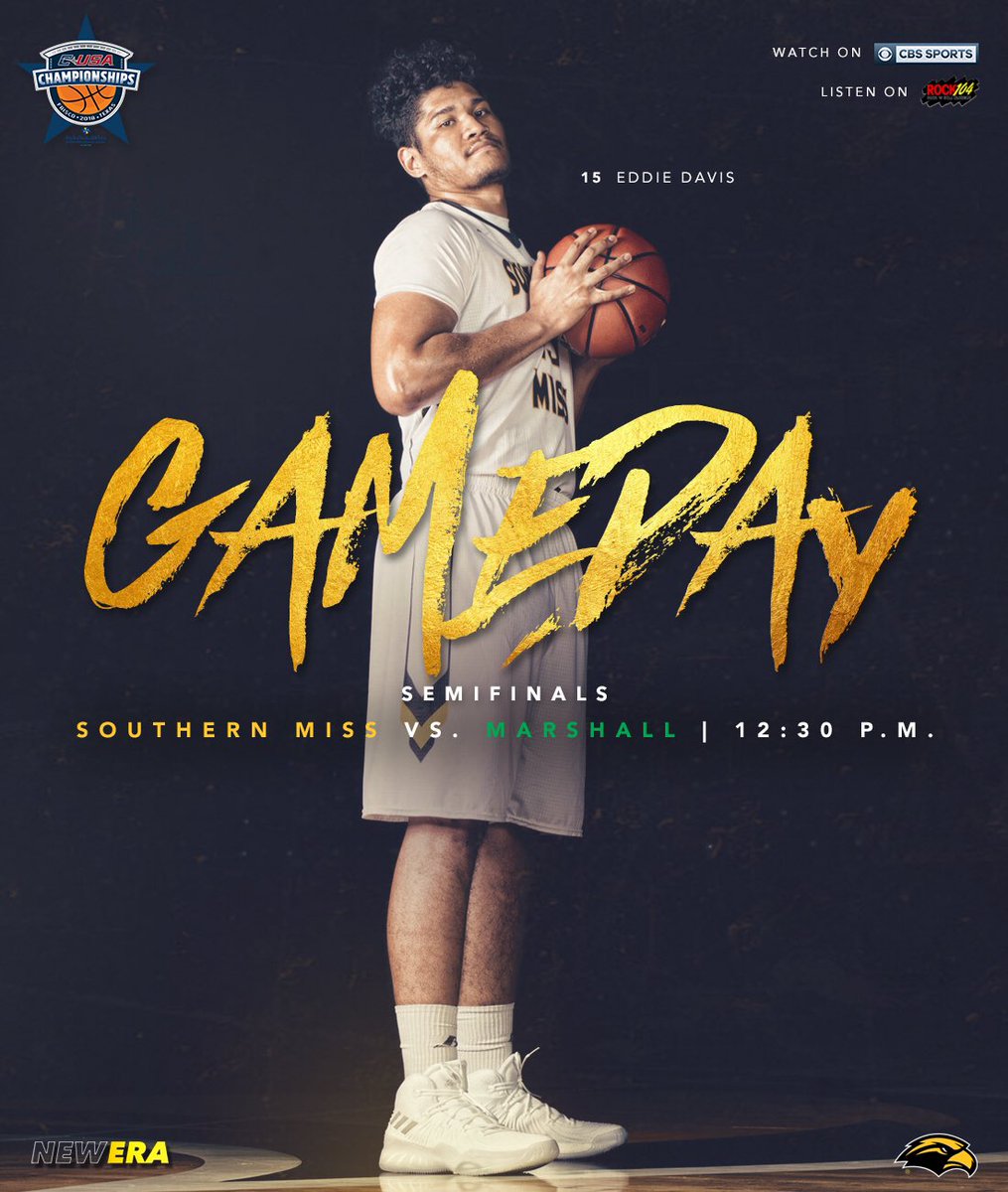 Last night, our <a href="/SouthernMissMBB/">Southern Miss MBB</a> team took down the No. 1 seed in the <a href="/ConferenceUSA/">Conference USA</a> Championships! Today, they'll battle Marshall in the semifinals at 12:30 p.m. CT on CBS Sports Network. 🏀🔝