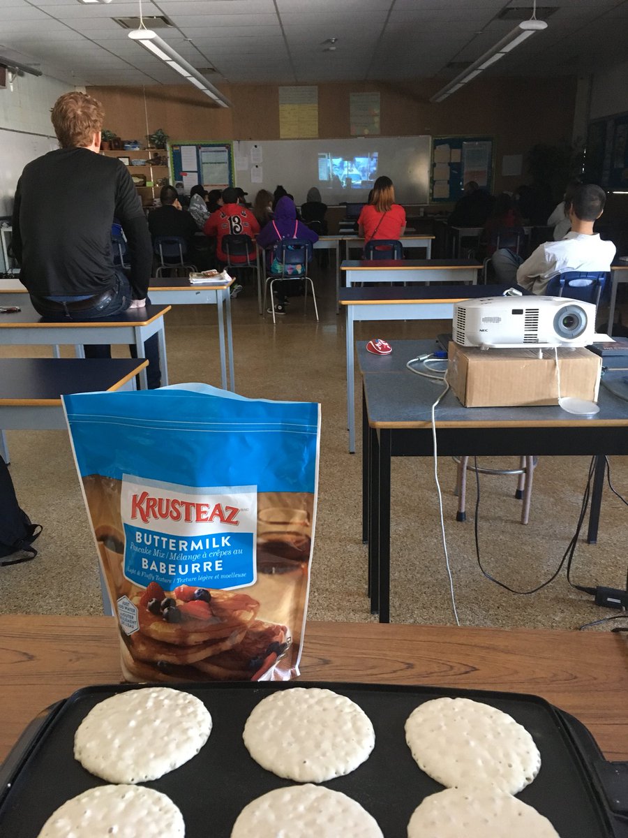 Pancake breakfast and weather unit movie. Good morning in LSC.