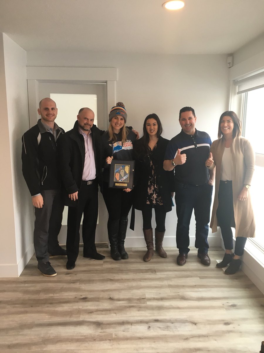 <a href="/2018WoodBuffalo/">Alberta Winter Games</a> games crew stopped in this am to present us with a very cool framed plaque! This community rocked it #Ymm #weloveymm these ladies are awesome.