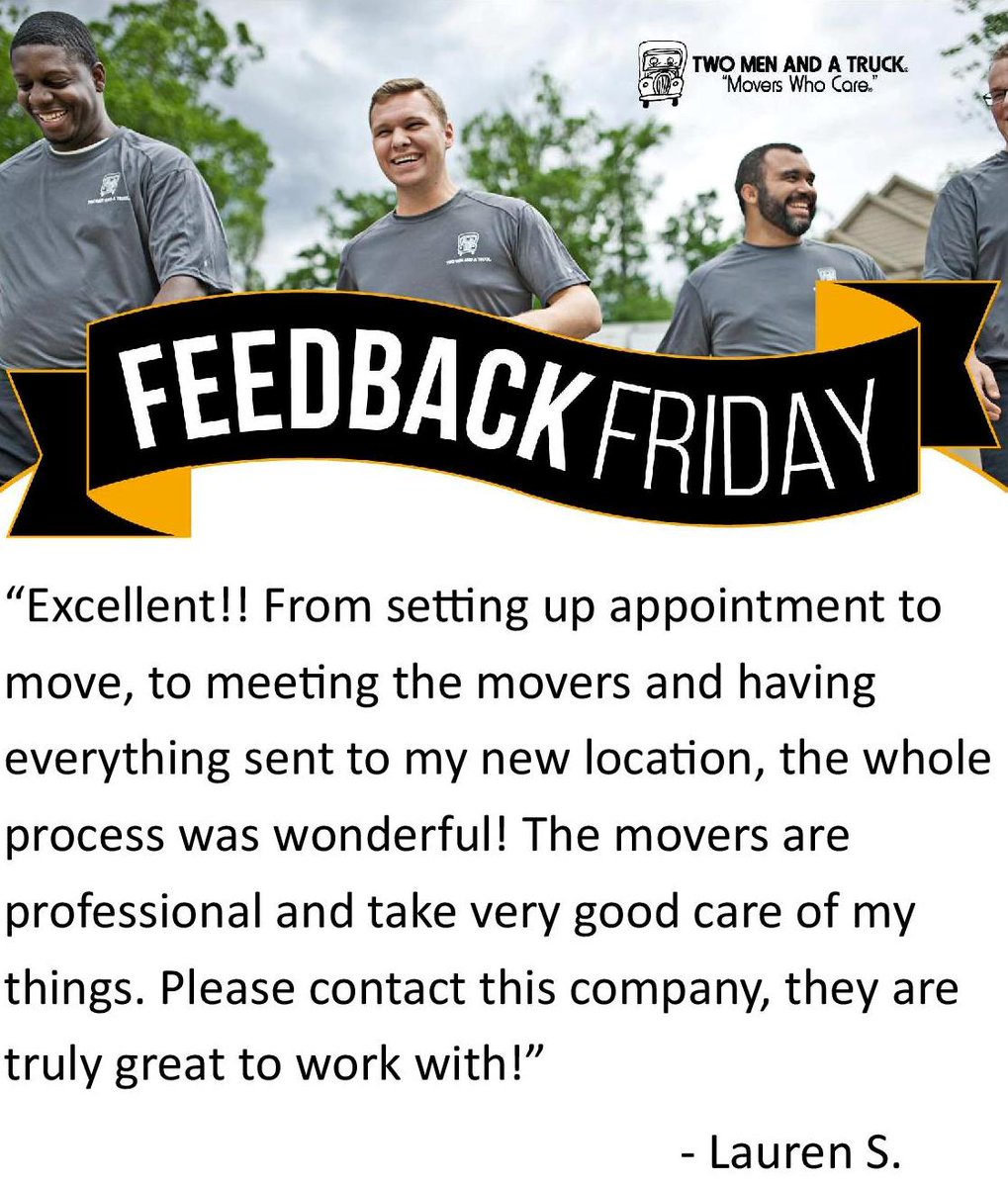 #FeedbackFriday #MoversWhoCare 😀