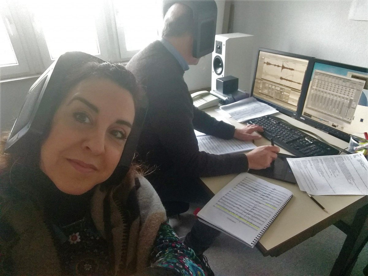 MaryEllenNesi's tweet photo. Last month in Detmold, working with sound engineer Holger Schlegel of #MDG on the final edit of my #soloCD "Archetypon" - which is about to come out! https://t.co/mX2Odktp2f