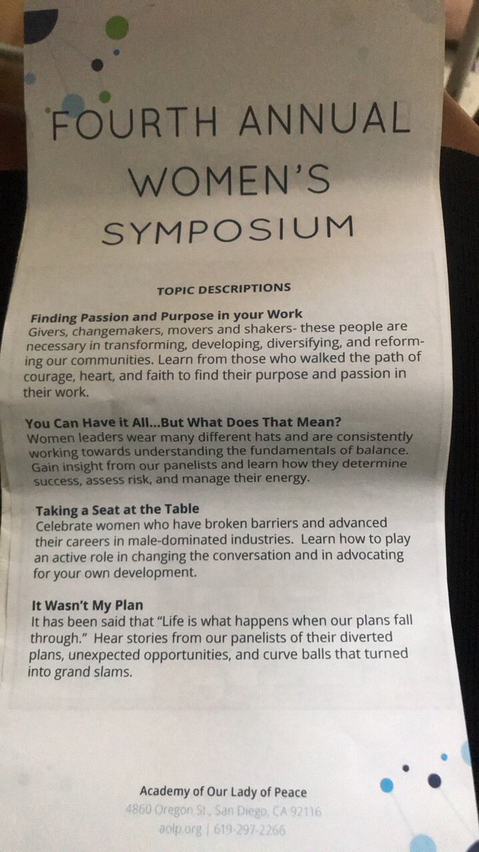 blacattt's tweet photo. #qualcomm Academy of our Lady Of Peace 4th annual women’s symposium https://t.co/wUQ1NeNsXt