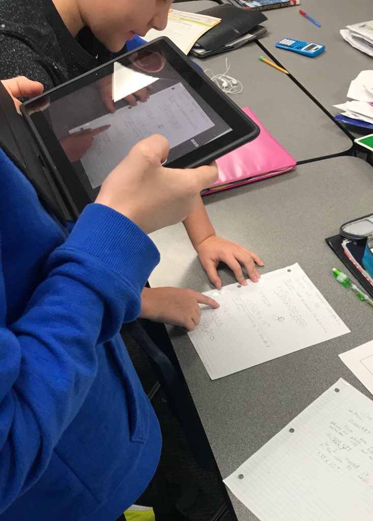 Ms_DeGraw's tweet photo. Making an augmented reality review in math class! #hpreveal https://t.co/k5DpVURms9