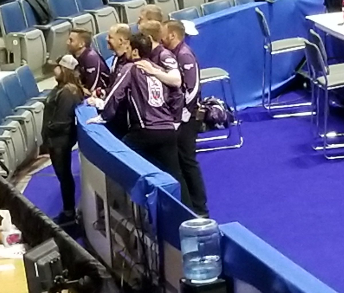Excellent to see Team Yukon enjoying some time with fans after the W in their final game this morning #TeamPurple 💜 #Brier2018