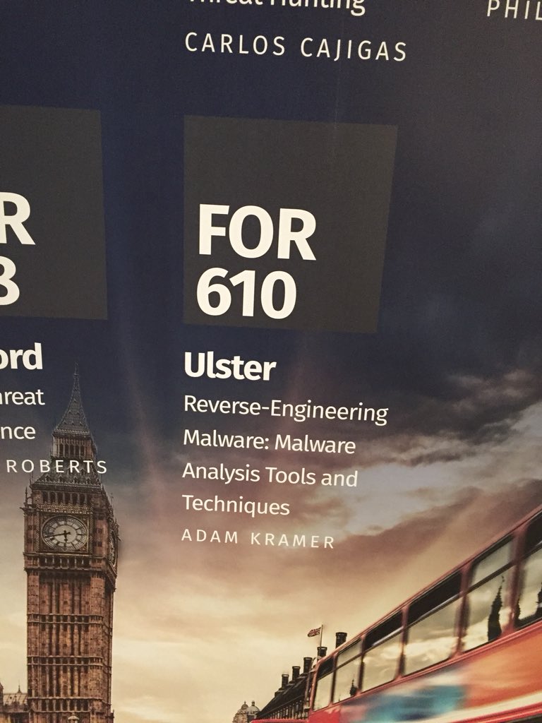 Day 5 of <a href="/sansforensics/">SANS DFIR</a> FOR610 drawing to a close at <a href="/SANSEMEA/">SANS Institute, EMEA</a> #sanslondon - another group of Malware ninjas lined up and ready to take on the CTF tomorrow! Good luck to you all!