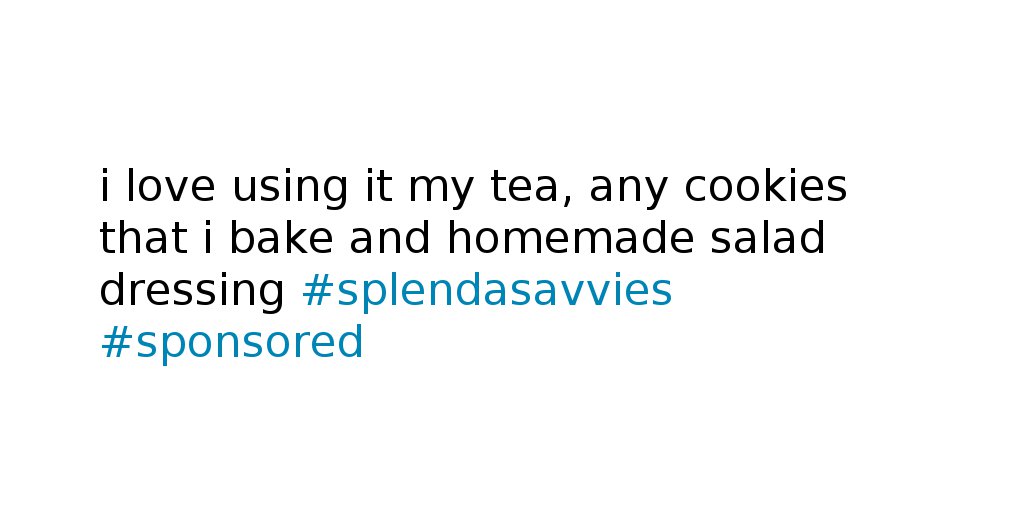 BridgetO37's tweet photo. Tell us 3 of your favorite ways to swap out sugar and use SPLENDA® instead! #splendasavvies #sponsored https://t.co/YQl8S2glUd