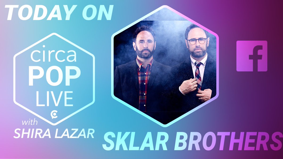 We're hanging out with the <a href="/SklarBrothers/">The Sklar Brothers</a> today talking all things pop culture and more on #CircaPopLive w/ special guest host <a href="/meghantonjes/">Meghan Tonjes</a> &amp; <a href="/TheSlayGawd/">ryan mitchell</a> at 3pm! Come hang out with us ✨ facebook.com/circa ✨