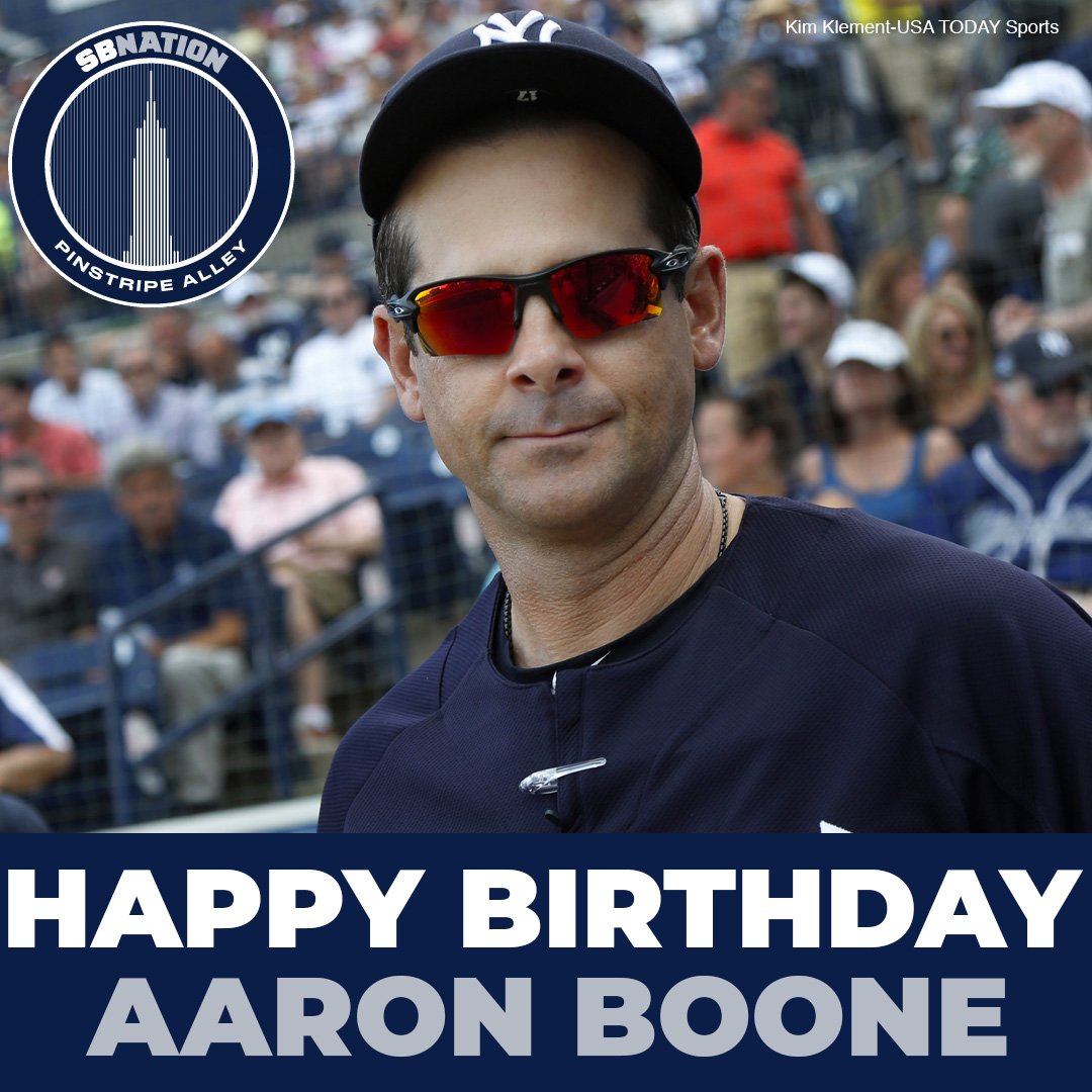 Happy birthday to manager Aaron Boone! 