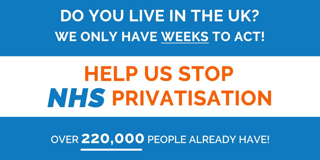 NHSMillion's tweet image. If you live in the UK, you urgently need to read this and we need your support TODAY! 
Right now, the NHS faces a grave new privatisation threat. Please take a moment to RT and support this NHS petition.
Visit - NHSpetition.com