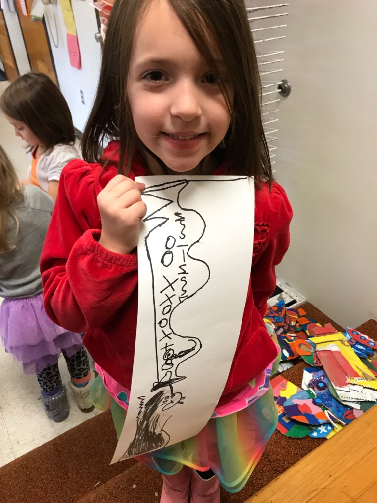 Kindergarten creating "Cat in the New Hat" illustrations. They learned about organic shapes, pattern, and analogous colors. How cute are they?1? #greatplacetoworkandlearn #readacrossamericaweek #DrSeuss <a href="/m3ga7r0n/">Maegan Exline</a>