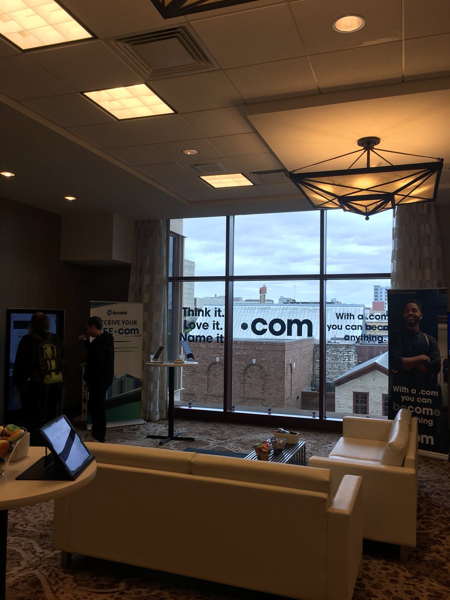 VERISIGN's tweet photo. RT @Dynadot: Come meet us at the .COM #NameStudio in room 404 of The Hilton and get your free .COM and other goodies! #SXSW  @VERISIGN https://t.co/OSJDty13mT