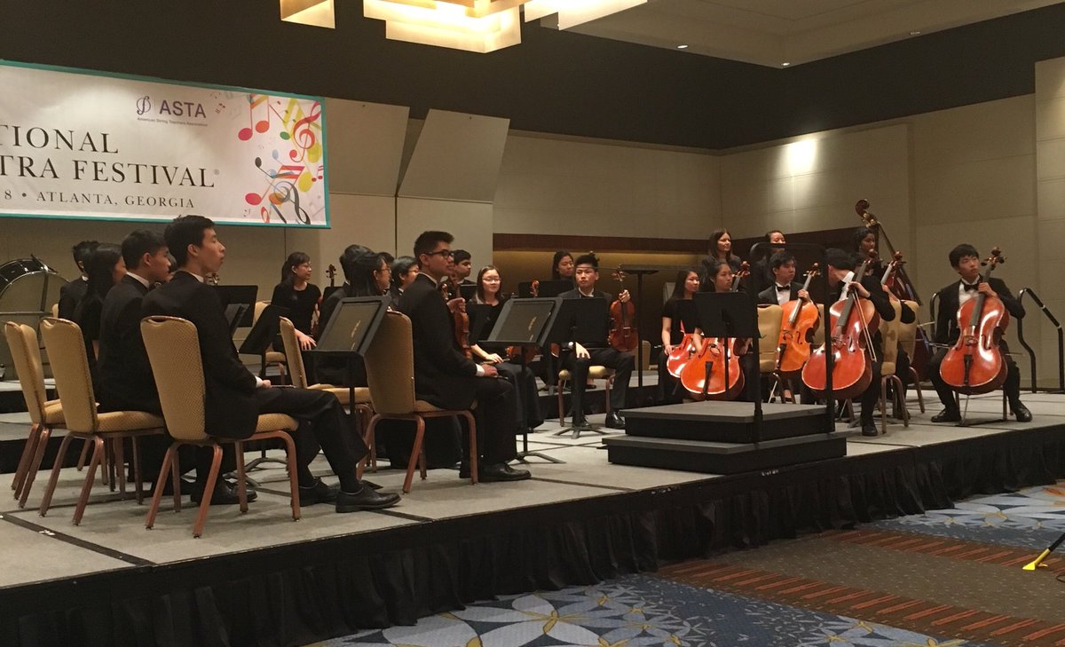 PAUSDMusic's tweet photo. #music #musiceducation #pausd Gunn Chamber Orchestra in Atlanta. “Rarely do we hear a high school group perform at such an exceptional level”. https://t.co/HwDmPNnCKU