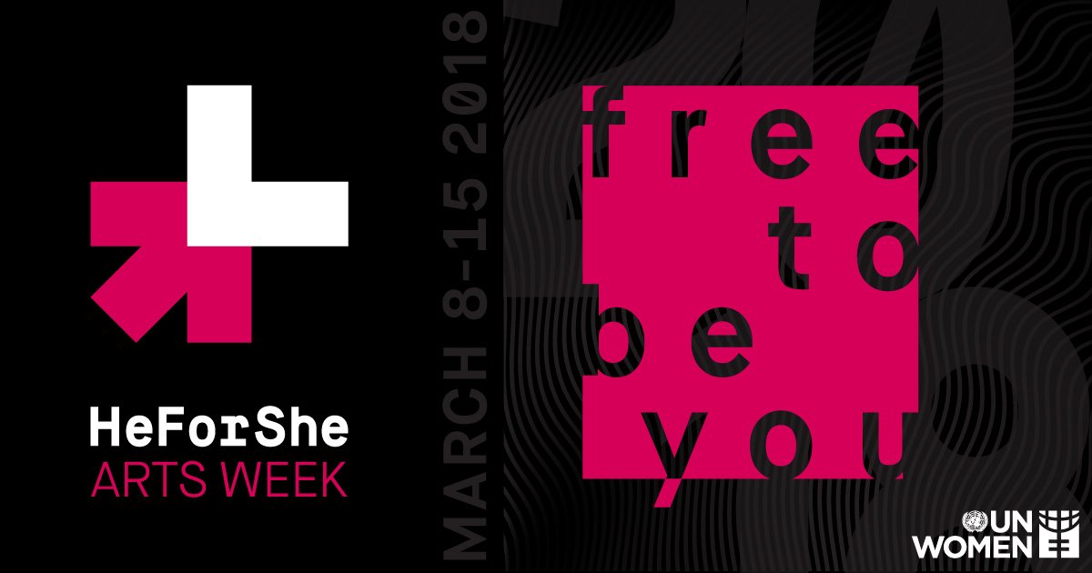 HeForShe's tweet photo. This year, on International Women's Day, #HeForShe Arts Week launched in 9 cities around the world. Check out the global program to see what event are taking place in your city this week! https://t.co/aQsbMKV5AF #IWD #IWD2018 https://t.co/YtMhHhZUrA