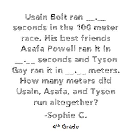 Mrsablund's tweet photo. Ss created their own #nwp today by reading #datatables. They're so smart! Love us some numberless word problems in 303... #readingwritingandmath @CloughPikeElem @zearned @WestCler #decimals #data #Graphics @Olympics @bstockus #mtbos @ohioctm @NCTM #Time #inferencing #placevalue https://t.co/TK3y4aYRES