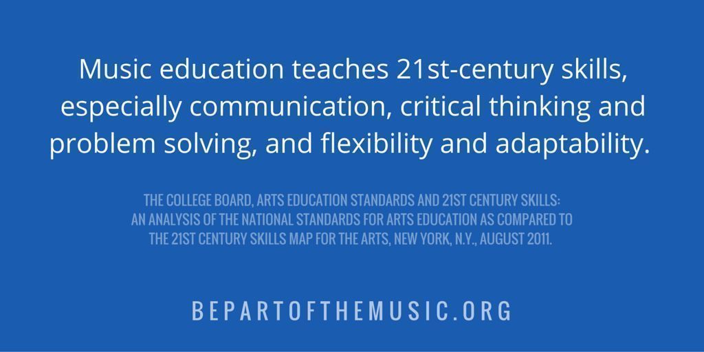 PartoftheMusic's tweet photo. Encouraging students to participate in #band, #orchestra, and/or #choir is one of the best things you can do for their futures! #bepartofthemusic https://t.co/Oomz0nX42k