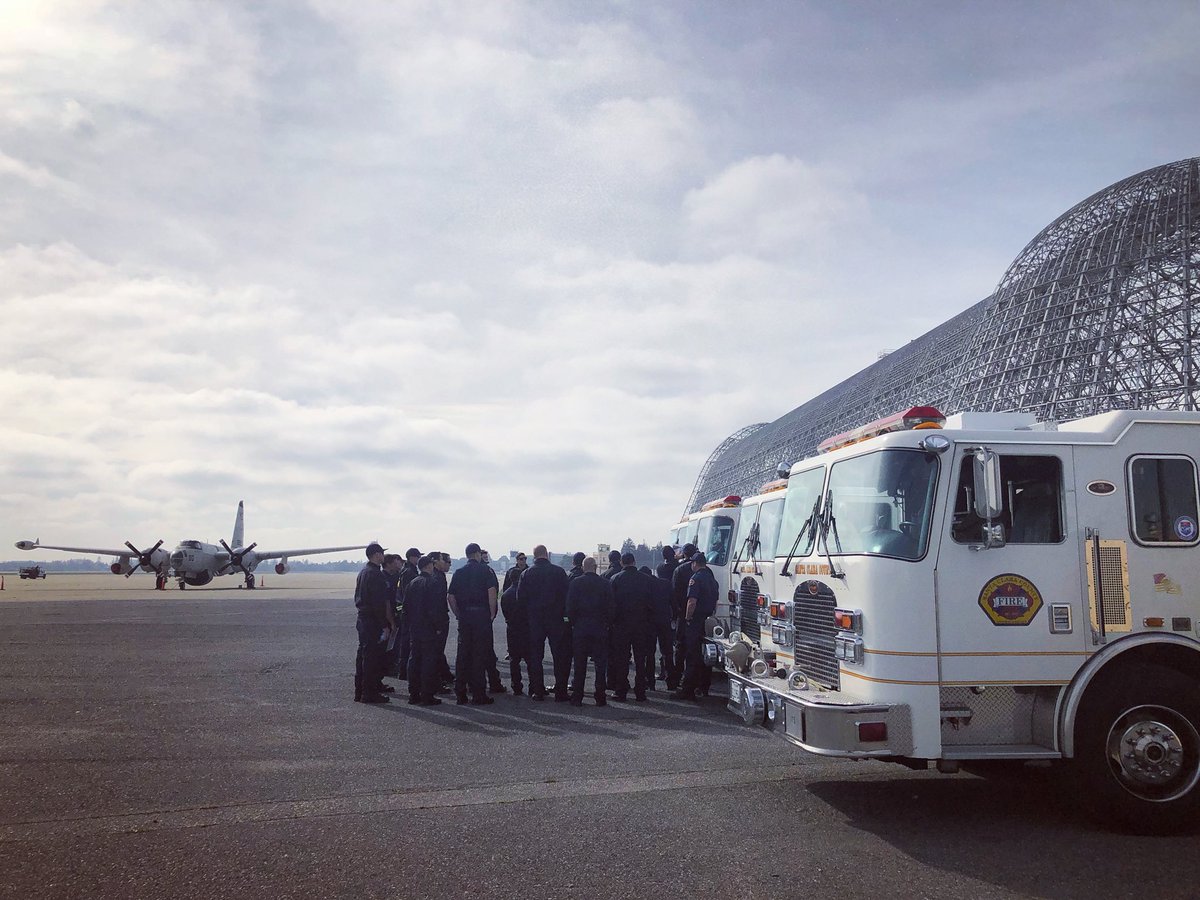 sccfiredept's tweet photo. Probationary Firefighters from #SCCFD Recruit Class 2017-1 are at #MoffettField today for driver training...not a bad place to be on a sunny #Friday morning!
#sccfdtraining #drivertraining #driveroperator @sccfirefighters https://t.co/o2rAB4lrJQ