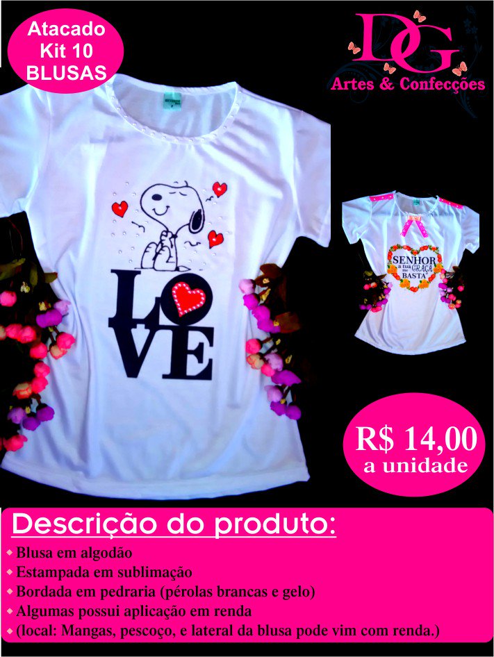 blusas t shirt atacado